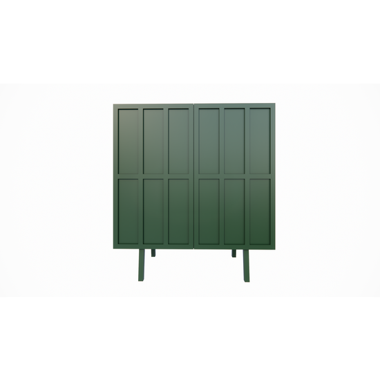 123schrank Anrichte/Dienstbotenschrank - 100x40x110H cm - 2 Türen zum Aufschieben - auf Beinen