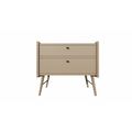 123schrank Bowen Sideboard - 100x55x90H cm - 2 Soft-Close-Schubladen - auf runden Holzbeinen