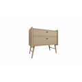 123schrank Bowen Sideboard - 100x55x90H cm - 2 Soft-Close-Schubladen - auf runden Holzbeinen