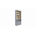 123schrank Perth Fächerschrank - 100x40x240H cm - 6 offene Fächer - 2 push-to-open Türen - mit Eichenfächern