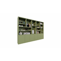 123schrank Sapporro Fächerschrank - 350x40x240H cm - 5cm Fachbodenstärke - 6 push-to-open Türen