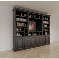 123schrank TV-Regal Victoria - 300x40x240H cm - mit Cinewall - verstellbare Einlegeböden - mit Kabeldurchlass im TV-Fach
