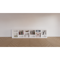 123schrank Beistelltisch/Kommode Prato 01 - 245x30x60H cm - 5cm Regalstärke - offene Regale Sideboard