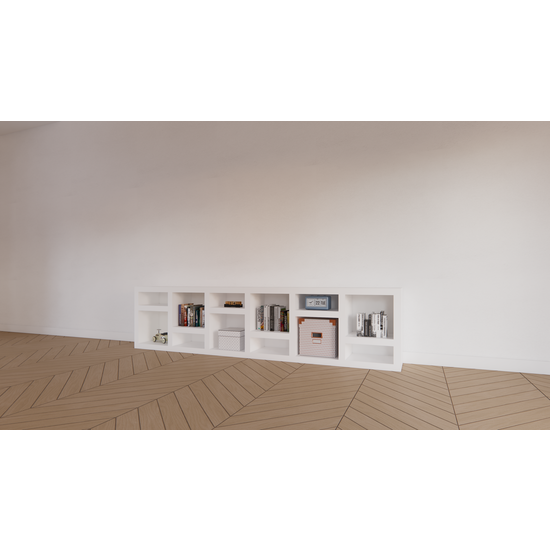 123schrank Beistelltisch/Kommode Prato 01 - 245x30x60H cm - 5cm Regalstärke - offene Regale Sideboard