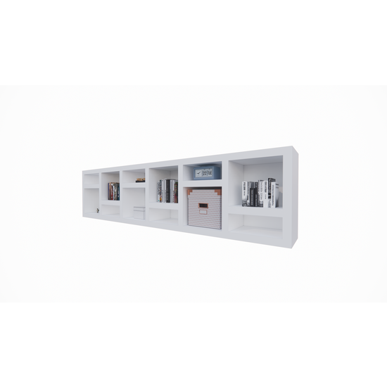 123schrank Beistelltisch/Kommode Prato 01 - 245x30x60H cm - 5cm Regalstärke - offene Regale Sideboard