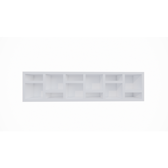 123schrank Beistelltisch/Kommode Prato 01 - 245x30x60H cm - 5cm Regalstärke - offene Regale Sideboard