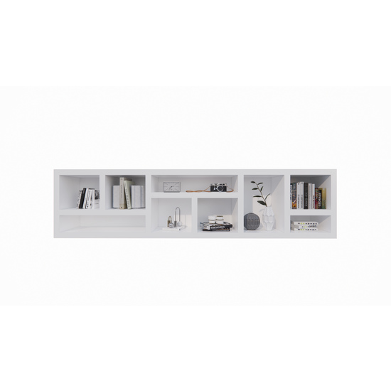 123schrank Beistelltisch/Kommode Prato 02 - 245x30x60H cm - 5cm Regalstärke - offene Regale Sideboard