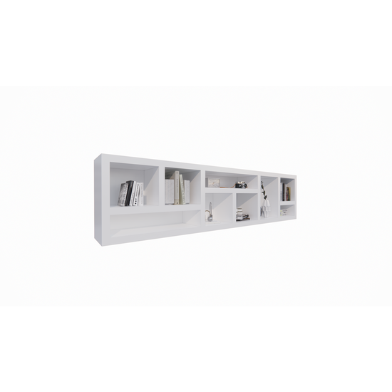 123schrank Beistelltisch/Kommode Prato 02 - 245x30x60H cm - 5cm Regalstärke - offene Regale Sideboard