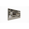123schrank Regal Vasto - 400x40x240H cm - Cinewall- push to open Türen 5cm Bodenstärke