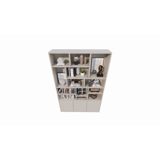 123schrank Fächerschrank Lecci - 180x40x271H cm - 3 Push-to-open-Türen - 3cm Fachbodenstärke