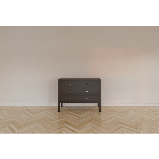 123schrank Kommode/Kommode - 120x50x90H cm - 3 Soft-Close-Schubladen - auf Beinen