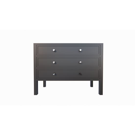 123schrank Kommode/Kommode - 120x50x90H cm - 3 Soft-Close-Schubladen - auf Beinen