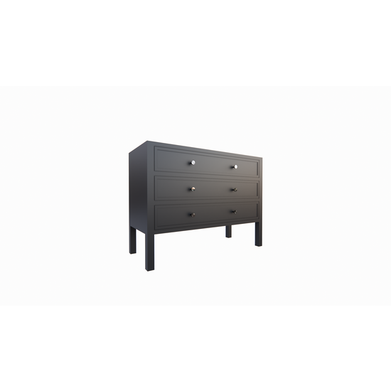 123schrank Kommode/Kommode - 120x50x90H cm - 3 Soft-Close-Schubladen - auf Beinen