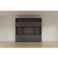 123schrank Atengo Fächerschrank - 250x45x230H cm - push-to-open Türen - offene Fächer