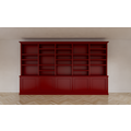 123schrank Bücherregal Mayto - 400x40x240H cm - push-to-open Türen - klassisch/gerade