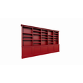 123schrank Bücherregal Mayto - 400x40x240H cm - push-to-open Türen - klassisch/gerade