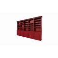 123schrank Bücherregal Mayto - 400x40x240H cm - push-to-open Türen - klassisch/gerade