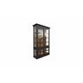123schrank Idaho-Vitrine - 150x50x260H cm - Seiten aus Glas - Rückwand aus Eiche