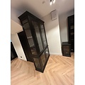 123schrank Idaho-Vitrine - 150x50x260H cm - Seiten aus Glas - Rückwand aus Eiche
