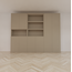 123schrank Huete Fachschrank - 300x40x240H cm - push-to-open Türen - 4 offene Fächer
