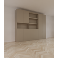 123schrank Huete Fachschrank - 300x40x240H cm - push-to-open Türen - 4 offene Fächer