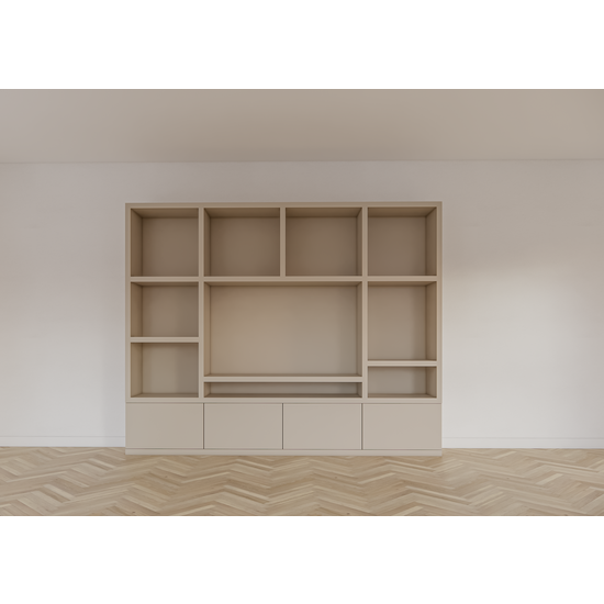 123schrank Jose Fachschrank - 300x40x240H cm - 4 push-to-open Türen
