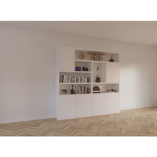 123schrank Pamplomaschrank - 250x35x235H cm - Fachbodenstärke 4cm - Türen zum Aufschieben