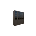 123schrank Bayonne Vitrine - 200x50x220H cm - Push-to-open Türen
