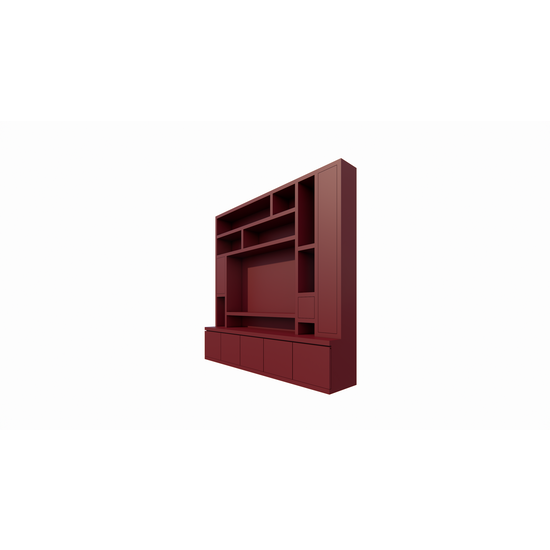 123schrank Fächerschrank Soria - 250x30/40x240H cm - Push-to-open-Türen