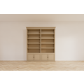 123schrank Bücherregal Bristol Library - 200x40x240H cm - verstellbare Fachböden - Flügeltüren