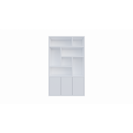 123schrank Kleiderschrank Saint Malo - 145x35x240H cm - 4cm Fachbodenstärke - Türen mit Druck zu öffnen