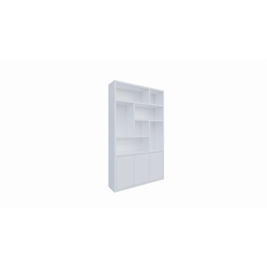 123schrank Kleiderschrank Saint Malo - 145x35x240H cm - 4cm Fachbodenstärke - Türen mit Druck zu öffnen