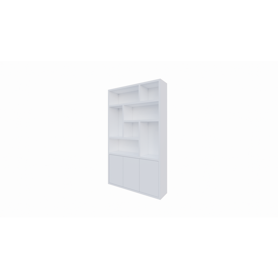 123schrank Kleiderschrank Saint Malo - 145x35x240H cm - 4cm Fachbodenstärke - Türen mit Druck zu öffnen