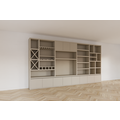 123schrank Marle Fachschrank - 490x40x260H - (Preis auf Anfrage) - Kamin - Weinregal - push to open Türen - 5cm Fachbodenstärke
