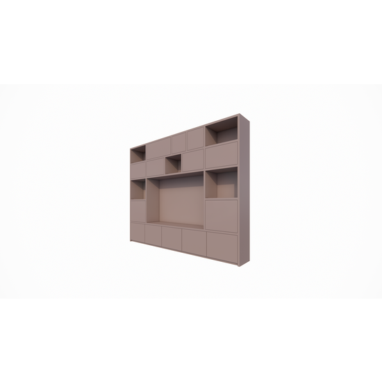 123schrank TV-Schrank Alcamo - 349x45x275Hcm - push to open Türen - unterer Unterschrank - glatte Oberfläche