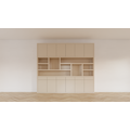 123schrank Regal Lanzarote 02 - 300x40x260H cm - Türen mit Push-to-Open-Funktion - Schubladen mit Push-to-Open-Funktion - schlichte Ausführung