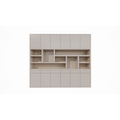 123schrank Regal Lanzarote 02 - 300x40x260H cm - Türen mit Push-to-Open-Funktion - Schubladen mit Push-to-Open-Funktion - schlichte Ausführung