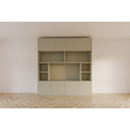 123schrank Flensburger Fächerschrank - 240x40x255H cm - Push-to-open-Türen - schlichte Ausführung