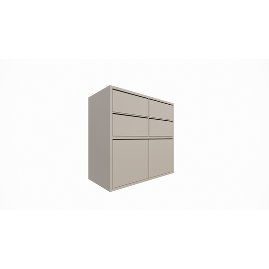 123schrank Kommode Izmir - 120x60x115H cm - grifflose Soft-Close-Schubladen - schlichte Ausführung