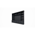 123schrank Calgary TV Bücherregal - 330x35/45x245H cm - offene Regale - Flügeltüren