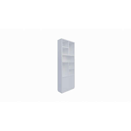 123schrank Regal Rockford 01 - 90x32x250H cm - push to open Türen - offene Regale - schlankes Awerking