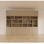 123schrank Kleiderschrank Karumba - 340x50x263H cm - geschlossene Türen - offene Fächer - Eichenpaneele - schlichte Ausführung