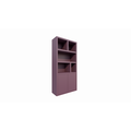 123schrank Bücherregal Morella - 100x40x210H cm - push-to-open Türen - offene Regale