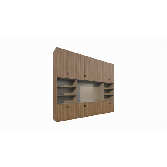 123schrank Fernsehschrank hermanus - 300x40x250H cm - Ausführung Eiche - Preis auf Anfrage