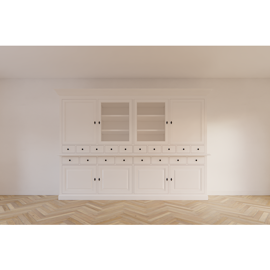 123schrank Buffetschrank Santa Monica - 290x45x215H cm - Flügeltüren - Soft-Close-Schubladen