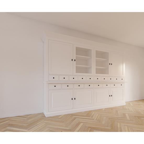 123schrank Buffetschrank Santa Monica - 290x45x215H cm - Flügeltüren - Soft-Close-Schubladen