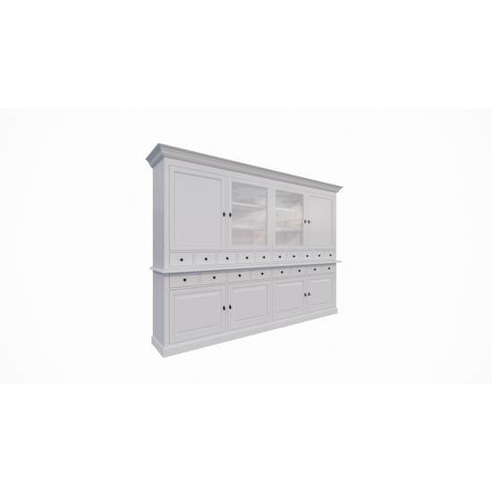 123schrank Buffetschrank Santa Monica - 290x45x215H cm - Flügeltüren - Soft-Close-Schubladen