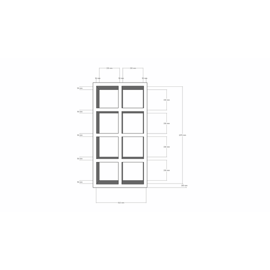 123schrank Raumteiler Chester - 81x30x157H cm - offene Regale - 5cm Regalstärke