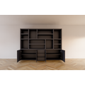 123schrank Tolosa Fächerschrank - 290x46x240H cm - offene Fächer - schlankes Design - push-to-open Schubladen und Türen