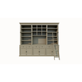 123schrank TV Bücherregal Die Kronenbibliothek - 290x46/55x240H cm - TV-Fach - Landhausstil